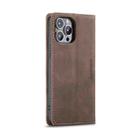 For iPhone 14 Pro Max CaseMe-013 Multifunctional Retro Frosted Leather Phone Case (Coffee) - 3