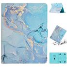 For 7 inch Tablet Marble Pattern Leather Tablet Case(Blue) - 1