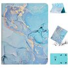 For 10 inch Tablet Marble Pattern Leather Tablet Case(Blue) - 1