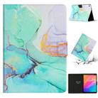 For Huawei MatePad T8 Marble Pattern Leather Tablet Case(Green) - 1