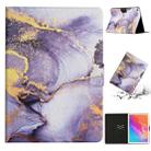 For Huawei MatePad T10s Marble Pattern Leather Tablet Case(Purple) - 1