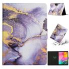 For Samsung Galaxy Tab A 10.1 2019 T510 Marble Pattern Leather Tablet Case(Purple) - 1