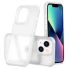 For iPhone 14 Stereo Sound Design Shockproof Frosted Acrylic Phone Case (Transparent) - 1