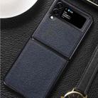 For Samsung Galaxy Z Flip4 5G Genuine Leather Shockproof Protective Phone Case(Grey) - 1