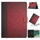 Stitching Solid Color Smart Leather Tablet Case For iPad Air / Air 2 / 9.7 2018 / 2017(Red) - 1