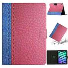 For iPad mini 6 Stitching Solid Color Smart Leather Tablet Case(Rose Red) - 1