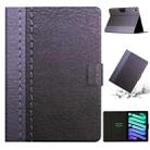 For iPad mini 6 Stitching Solid Color Smart Leather Tablet Case(Grey) - 1