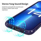 For iPhone 14 Pro Stereo Sound Design Shockproof Clear Acrylic Phone Case(Blue) - 3
