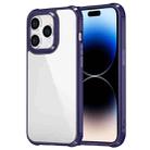 For iPhone 14 Pro Max Stereo Sound Design Shockproof Clear Acrylic Phone Case (Blue) - 1