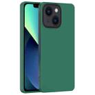 For iPhone 14 Plus Eagle Eye Lens Oily Feel TPU + PC Phone Case (Dark Green + Black) - 1