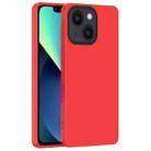 For iPhone 14 Plus Eagle Eye Lens Oily Feel TPU + PC Phone Case (Red + Black) - 1