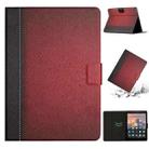 For Amazon Kindle Fire HD 10 2015 Stitching Solid Color Smart Leather Tablet Case(Red) - 1