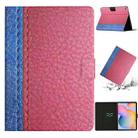 For Samsung Galaxy Tab A7 Lite T220 Stitching Solid Color Smart Leather Tablet Case(Rose Red) - 1