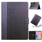 For Samsung Galaxy Tab A7 Lite T220 Stitching Solid Color Smart Leather Tablet Case(Grey) - 1