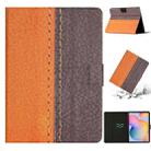 For Samsung Galaxy Tab A7 10.4 2020 T500 Stitching Solid Color Smart Leather Tablet Case(Orange) - 1