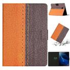 For Samsung Galaxy Tab A 10.1 T580 Stitching Solid Color Smart Leather Tablet Case(Orange) - 1