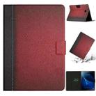 For Samsung Galaxy Tab A 10.1 T580 Stitching Solid Color Smart Leather Tablet Case(Red) - 1