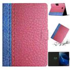 For Samsung Galaxy Tab A 10.1 T580 Stitching Solid Color Smart Leather Tablet Case(Rose Red) - 1