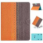 For 10 inch Tablet Stitching Solid Color Leather Tablet Case(Orange) - 1
