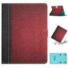 For 10 inch Tablet Stitching Solid Color Leather Tablet Case(Red) - 1