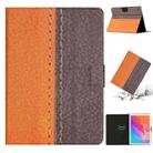 For Huawei MatePad T10s Stitching Solid Color Leather Tablet Case(Orange) - 1