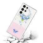 For Samsung Galaxy S21 Ultra 5G Bronzing Butterfly Flower Phone Case(Rose Heart) - 3