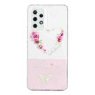 For Samsung Galaxy A32 5G Bronzing Butterfly Flower Phone Case(Rose Heart) - 1