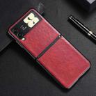 For Samsung Galaxy Z Flip4 5G Leather Shockproof Protective Phone Case(Red) - 1