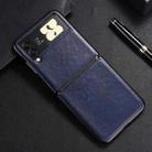 For Samsung Galaxy Z Flip4 5G Leather Shockproof Protective Phone Case(Blue) - 1
