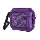 Carbon Brazing Dimension TPU+PC Headphone Protective Cover with Switch Lock & Carabiner For AirPods 3(Purple) - 1