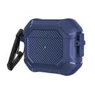Carbon Brazing Dimension TPU+PC Headphone Protective Cover with Switch Lock & Carabiner For AirPods 3(Blue) - 1