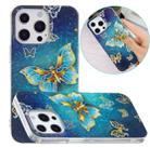 For iPhone 14 Pro Max Electroplating Soft TPU Phone Case (Butterflies) - 1