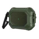 Carbon Brazing Dimension TPU+PC Headphone Protective Cover with Switch Lock & Carabiner For AirPods Pro(Army Green) - 1