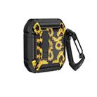 Two-Tone Printed Earphone Case with Switch Lock & Carabiner For AirPods 1/2(Chrysanthemum) - 1