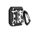 Two-Tone Printed Earphone Case with Switch Lock & Carabiner For AirPods 1/2(Cows) - 1
