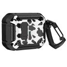 Two-Tone Printed Earphone Case with Switch Lock & Carabiner For AirPods Pro(Cows) - 1
