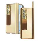 For Samsung Galaxy Z Fold4 Aluminum Alloy Double Hinge Shockproof Phone Protective Case(Champagne Gold) - 1