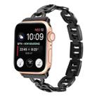 Steel Watch Band For Apple Watch Series 8&7 41mm / SE 2&6&SE&5&4 40mm / 3&2&1 38mm(Black) - 1