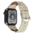 Twist Stitched Genuine Leather Watch Band For Apple Watch Ultra 49mm / Series 8&7 45mm / SE 2&6&SE&5&4 44mm / 3&2&1 42mm(Beige) - 1