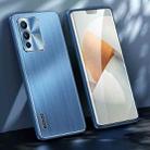 For vivo S12 Pro Brushed Texture Shockproof Phone Case(Navy Blue) - 1