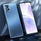 For vivo S9e Brushed Texture Shockproof Phone Case(Navy Blue) - 1