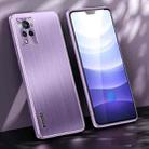 For vivo S9 Brushed Texture Shockproof Phone Case(Light Purple) - 1