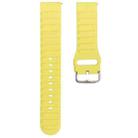 18mm Universal Single Color Silicone Watch Band(Yellow) - 1