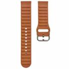 18mm Universal Single Color Silicone Watch Band(Camel) - 1