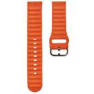 20mm Universal Single Color Silicone Watch Band(Orange) - 1