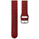 20mm Universal Single Color Silicone Watch Band(Wine Red) - 1