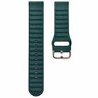 20mm Universal Single Color Silicone Watch Band(Dark Green) - 1