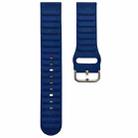 20mm Universal Single Color Silicone Watch Band(Dark Blue) - 1