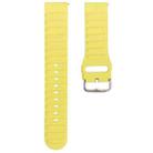 22mm Universal Single Color Silicone Watch Band(Yellow) - 1