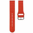 22mm Universal Single Color Silicone Watch Band(Red) - 1